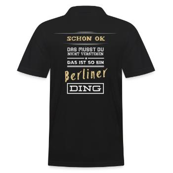 Berlin | Chose de Berlin | Sweat à capuche | Chemise noire - Polo Homme - noir - Dos - Kai (181cm)