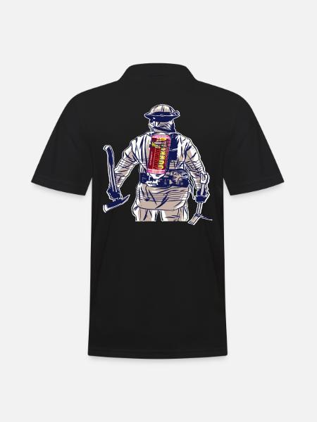Firefighter, Energy Drink, Firefighter, Firefighter - Men's Polo Shirt - black