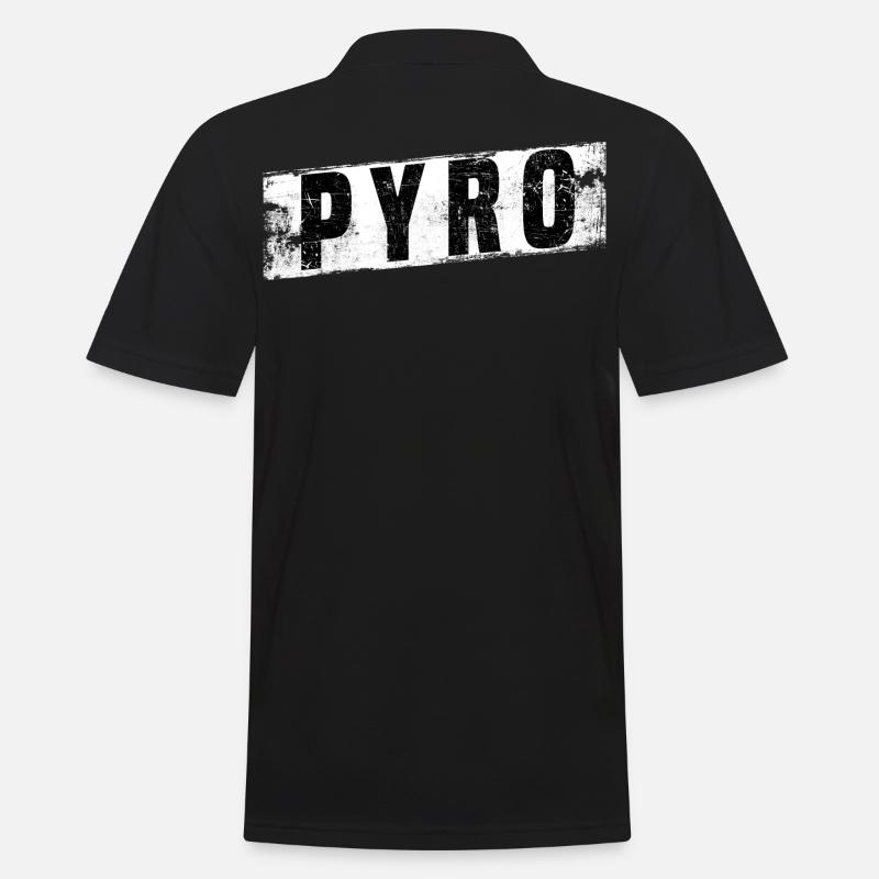 pyro logo - Männer Poloshirt - Schwarz