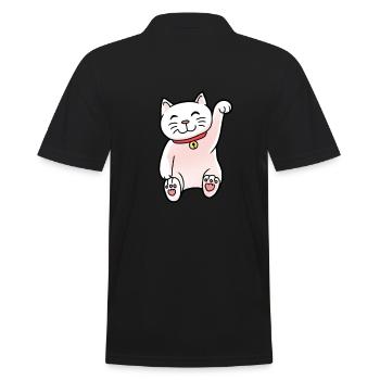 Asie Chat Chine Chinois Chat Miaou - Polo Homme - noir - Dos - Kai (181cm)