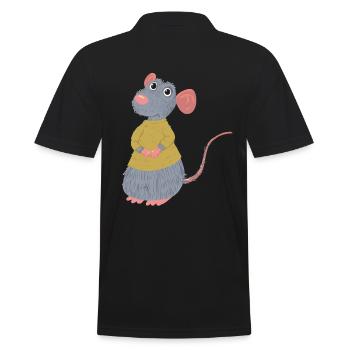 Rat rongeur rongeur souris vermine ravageur - Polo Homme - noir - Dos - Kai (181cm)