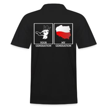 Polska My Generation Your Generation Anty PiS - Men's Polo Shirt - black - Back - Kai (181cm)