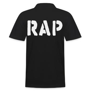 Beats and Rhymes: Rap Music - Men's Polo Shirt - black - Back - Kai (181cm)
