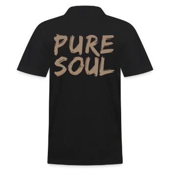 Purity and character pure soul - Men's Polo Shirt - black - Back - Kai (181cm)