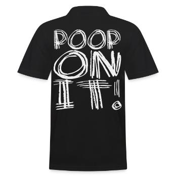 Irony and cheekiness fucked on it - Men's Polo Shirt - black - Back - Kai (181cm)