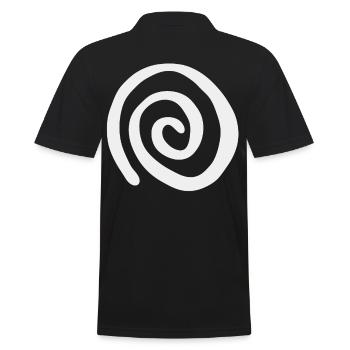 Spirale d’hypnose de motif et d’illusion - Polo Homme - noir - Dos - Kai (181cm)