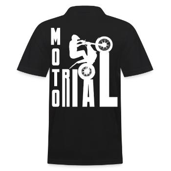 Moto Trial Nachrichten - Trial Bike Rider - Männer Poloshirt - Schwarz - Hinten - Kai (181cm)
