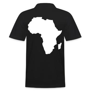 Africa continent map white - Men's Polo Shirt - black - Back - Kai (181cm)