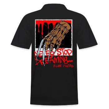 Never stop dreaming - bad dream - Men's Polo Shirt - black - Back - Kai (181cm)