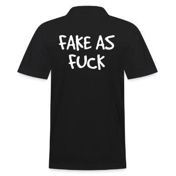 falsch wie scheisse - Männer Poloshirt - Schwarz - Hinten - Kai (181cm)