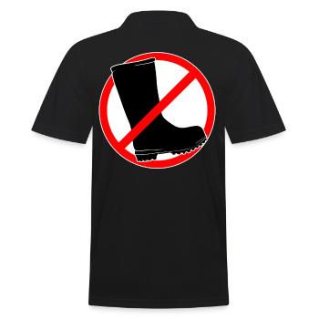 Rubber boots forbidden - gardening and gardening - Men's Polo Shirt - black - Back - Kai (181cm)