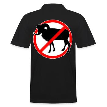 Ziegen oder Mufflons verboten - Ziege - Männer Poloshirt - Schwarz - Hinten - Kai (181cm)