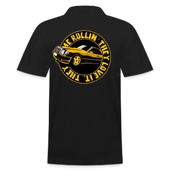 Sie sehen mich rollen, in meinem Auto - Männer Poloshirt - Schwarz - Hinten - Kai (181cm)