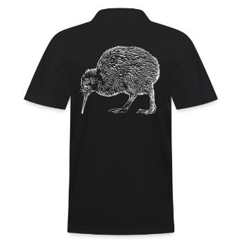 a kiwi bird - Men's Polo Shirt - black - Back - Kai (181cm)