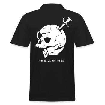 Crâne avec poignard et citation d’Hamlet - Polo Homme - noir - Dos - Kai (181cm)