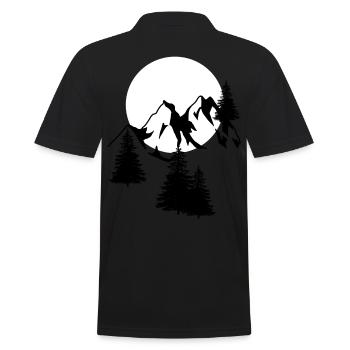 Nature lovers Mountains Alps Tyrol South Tyrol Alm - Men's Polo Shirt - black - Back - Kai (181cm)