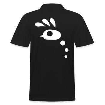 Drôle de squelette de tête de poulet avec des fleurs - Polo Homme - noir - Dos - Kai (181cm)