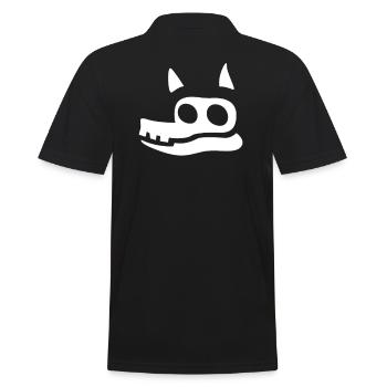 Drôle de squelette de tête de chien avec des fleurs - Polo Homme - noir - Dos - Kai (181cm)