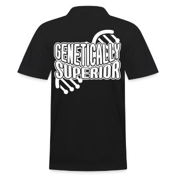 Genetically Superior Genealogy Humor - Men's Polo Shirt - black - Back - Kai (181cm)