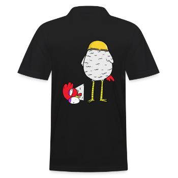 Poulet Chantier Casque de sécurité Ariss Entrepreneur Job - Polo Homme - noir - Dos - Kai (181cm)
