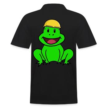 Craftsmen Construction Sites Frog Safety Helmet Chief Toad - Men's Polo Shirt - black - Back - Kai (181cm)