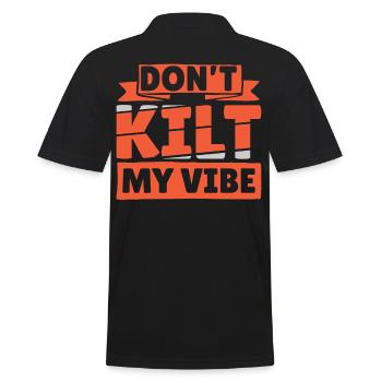 Dont Kilt My Vibe - Men's Polo Shirt - black - Back - Kai (181cm)