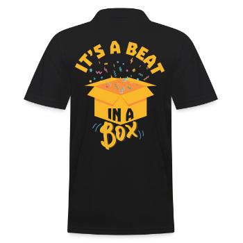 Its A Beat In A Box - Men's Polo Shirt - black - Back - Kai (181cm)