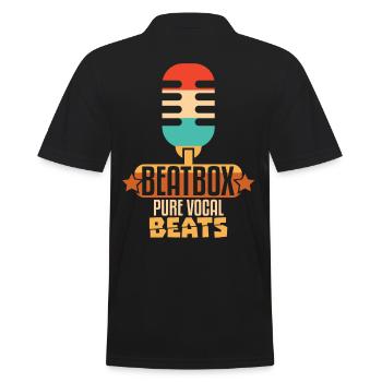 Beatbox Pure Vocal Beats - Men's Polo Shirt - black - Back - Kai (181cm)