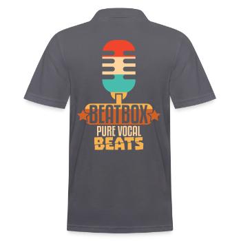 Beatbox Pure Vocal Beats - Men's Polo Shirt - charcoal grey - Back - Nico (186cm)