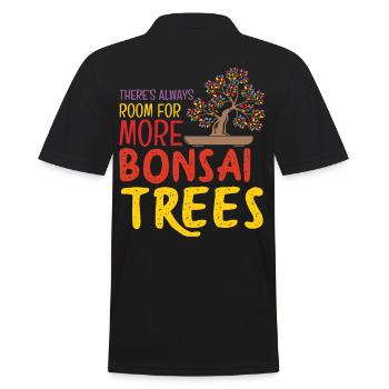 Always Room For More Bonsai Trees - Men's Polo Shirt - black - Back - Kai (181cm)