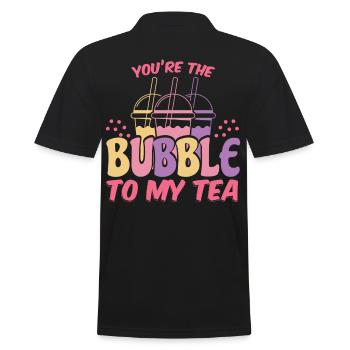 Youre The Bubble To My Tea Boba Tea - Men's Polo Shirt - black - Back - Kai (181cm)