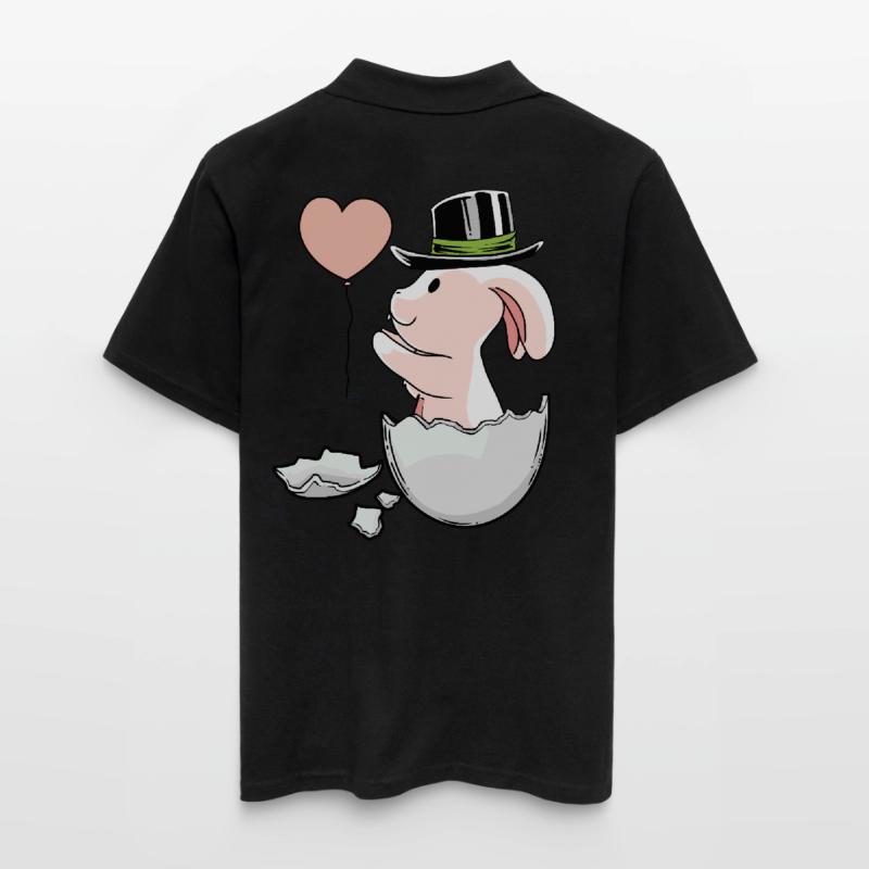 Easter Balloon EggShell Easter Rabbit Men's Polo Shirt