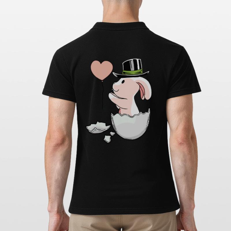 Easter Balloon EggShell Easter Rabbit Men's Polo Shirt
