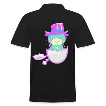Baby Geburt Schwangerschaft Fantasy Eierschale - Männer Poloshirt - Schwarz - Hinten - Kai (181cm)