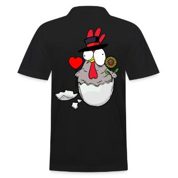 Anniversaire Poulet Félicitations Félicitations Naissance - Polo Homme - noir - Dos - Kai (181cm)