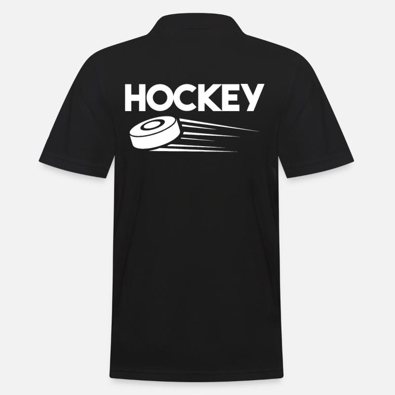 Eishockey Puck - Männer Poloshirt - Schwarz