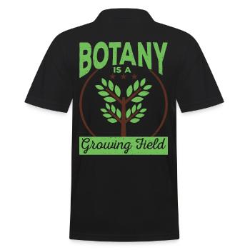 Botany Is A Growing Field Gardening Pun - Men's Polo Shirt - black - Back - Kai (181cm)