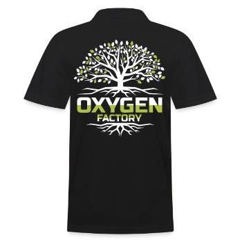 Oxygen Factory Tree Roots Botany Gardening - Men's Polo Shirt - black - Back - Kai (181cm)