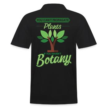 Cant Propagate Plants If You Havent Botany - Men's Polo Shirt - black - Back - Kai (181cm)