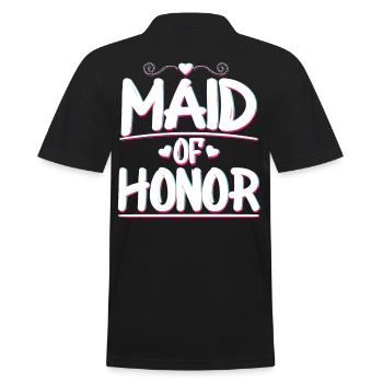 Maid Of Honor Bridesmaid Bachelorette Party - Men's Polo Shirt - black - Back - Kai (181cm)