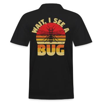 Wait I See A Bug Ants Fly Insects - Men's Polo Shirt - black - Back - Kai (181cm)