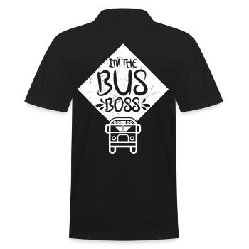 Im The Bus Boss School Bus Driver - Men's Polo Shirt - black - Back - Kai (181cm)