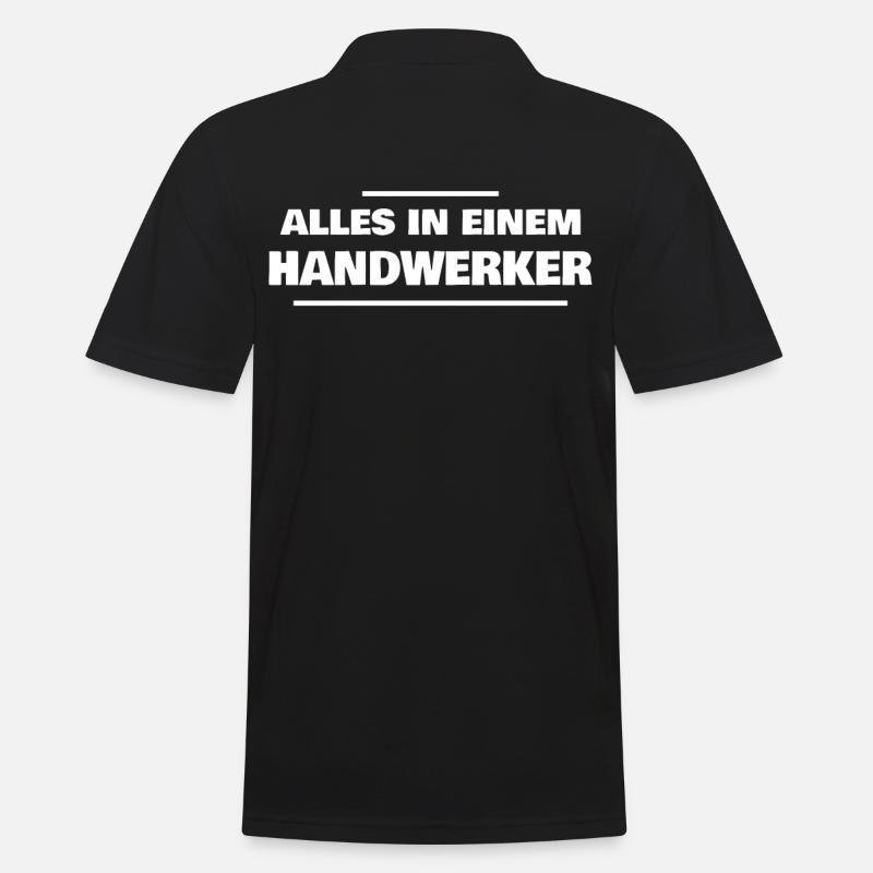 Alles in einem Handwerker - Männer Poloshirt - Schwarz