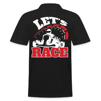 Go Kart Win Go Kart Racing - Men's Polo Shirt - black - Back - Kai (181cm)