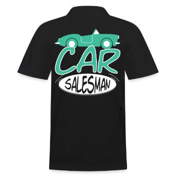 Cardealologist Car Salesman Pun - Men's Polo Shirt - black - Back - Kai (181cm)