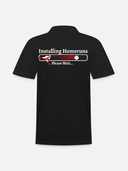 Install HomeRuns Please Wait - Baseball - Men's Polo Shirt - black