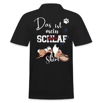 Das ist mein lieblings Schlaf Shirt Beagle Hund - Männer Poloshirt - Schwarz - Hinten - Kai (181cm)