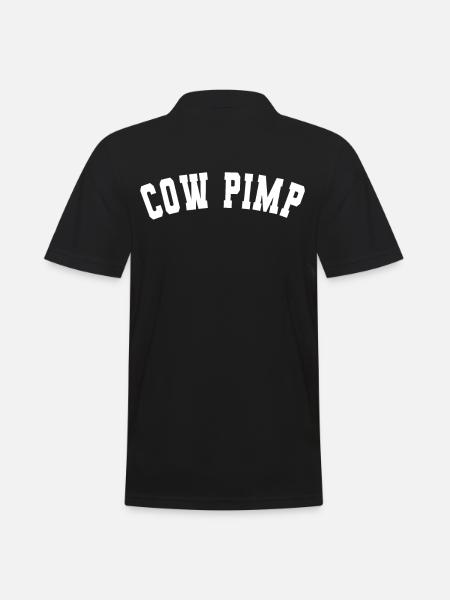 Cow Pimp Farmer - Men's Polo Shirt - black