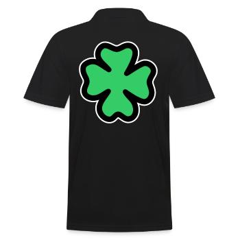 four-leaf clover - Men's Polo Shirt - black - Back - Kai (181cm)