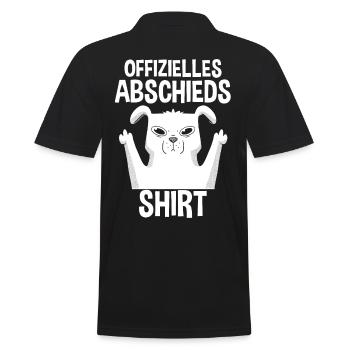 Abschied Arbeitskollege Neuer Job Hund Jobwechsel - Männer Poloshirt - Schwarz - Hinten - Kai (181cm)